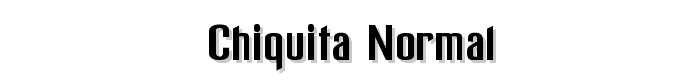 Chiquita Normal font
